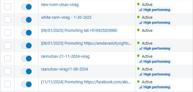 Ad results dashboard screenshot